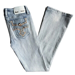 Denim Couture Boot cut denim jeans women’s size 5 rhinestone light wash jean